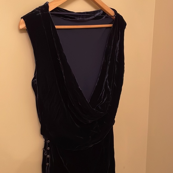 BCBG Maxazria Crushed Velvet Backless Dress - Picture 3 of 4